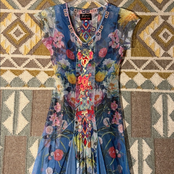 Johnny Was Multicolor Floral Maxi Dress - Picture 3 of 11